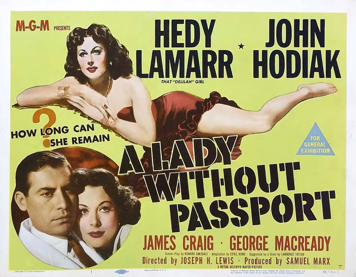 A Lady Without Passport (1950) vintage movie poster