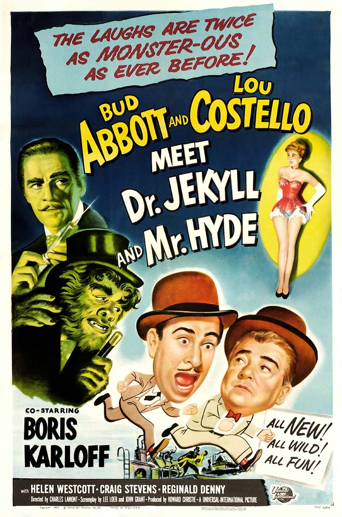 Abbott and Costello Meet Dr. Jekyll and Mr. Hyde (1953) vintage movie poster