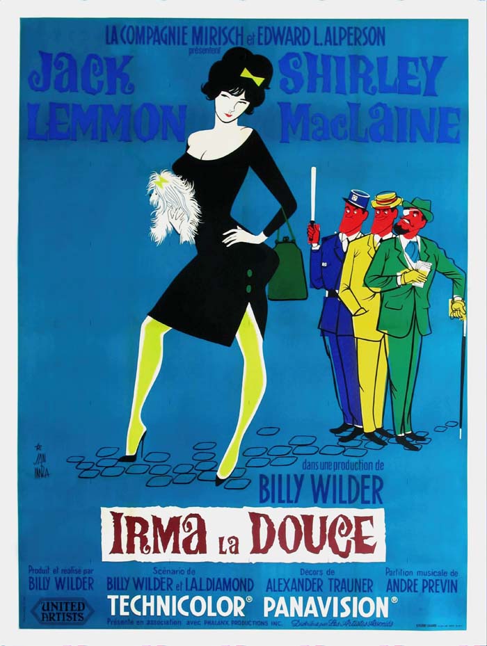 Irma la Douce (1963) vintage movie poster