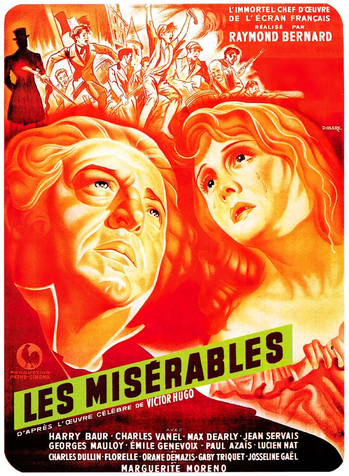 Les Misérables (1934) vintage movie poster