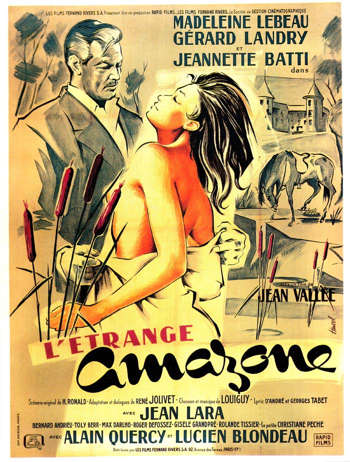 L'Étrange Amazone (1953) vintage movie poster